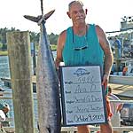The 1st place Wahoo weighing 54.8 lbs, caught in the 2009 Wahoo Challenge out of Morehead city, NC with Baitmasters bait!