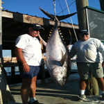 The crew from Contour Marine with a nice tuna