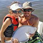 Pro Angler in the making, 6 1/2 year old Mckenzie lands this 21 inch flounder, her first caught by herself. Way to go!