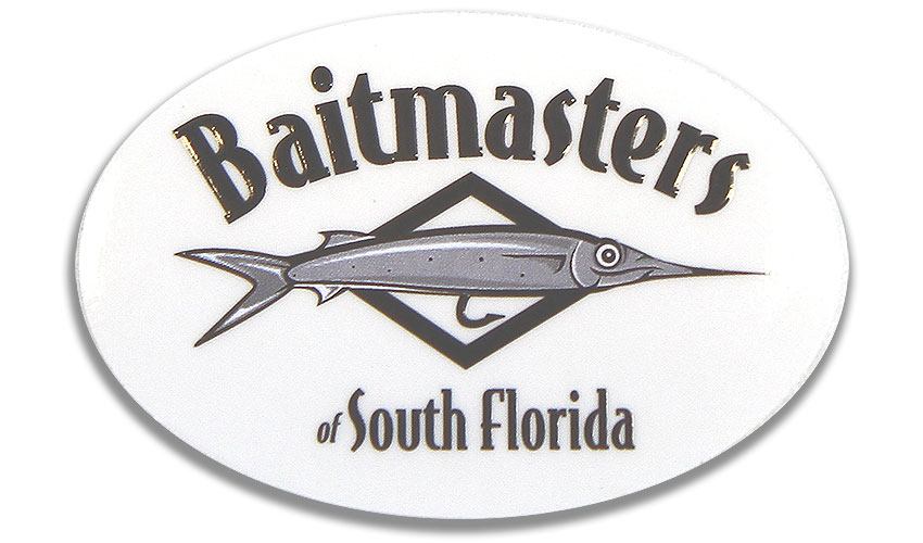 Baitmasters Small Clear Sticker - Baitmasters of South Florida