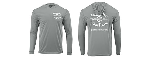 This is an image of a Baitmasters Long Sleeve Dry Fit Hooded Shirt