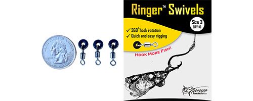 This is an image of the Ringer Swivels - Size 3 - 10 qty